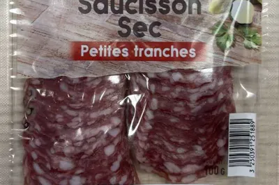 Photographie de saucisson sec petites tranches 32 tranches - monique ranou - 100g